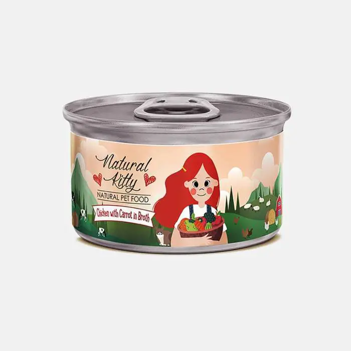 Natural Kitty  無膠天然雞+紅蘿蔔80g 低磷(125mg/kcal)